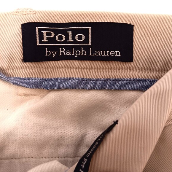 Polo Ralph Lauren Chino Shorts Mens 40 Khaki Pleated Front Golf Casual Pockets - Picture 7 of 8